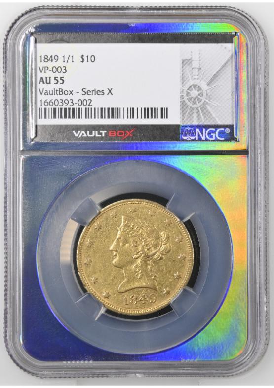 1850 G$10 VP-003 NGC AU55 FRONT