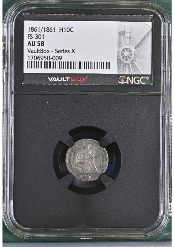 1861/1861 H10C FS-301 NGC AU58 FRONT