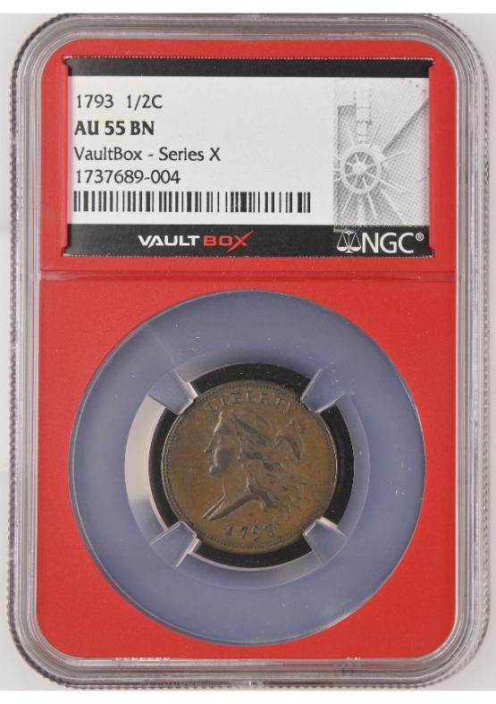 1793 1/2C NGC AU55BN FRONT