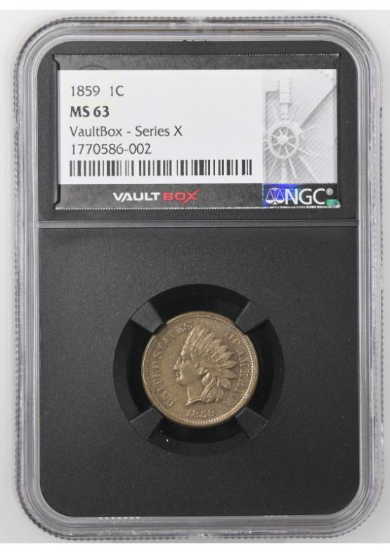 1859 1C NGC MS63 FRONT