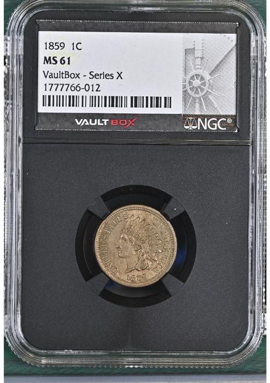 1859 1C NGC MS61 FRONT