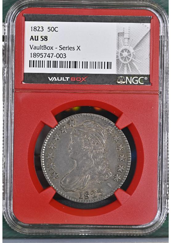 1823 50C NGC AU58 FRONT
