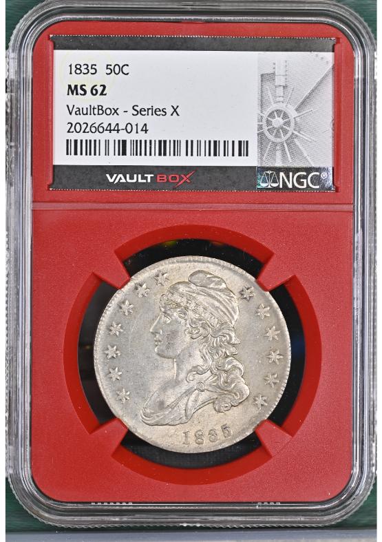 1835 50C NGC MS62 FRONT