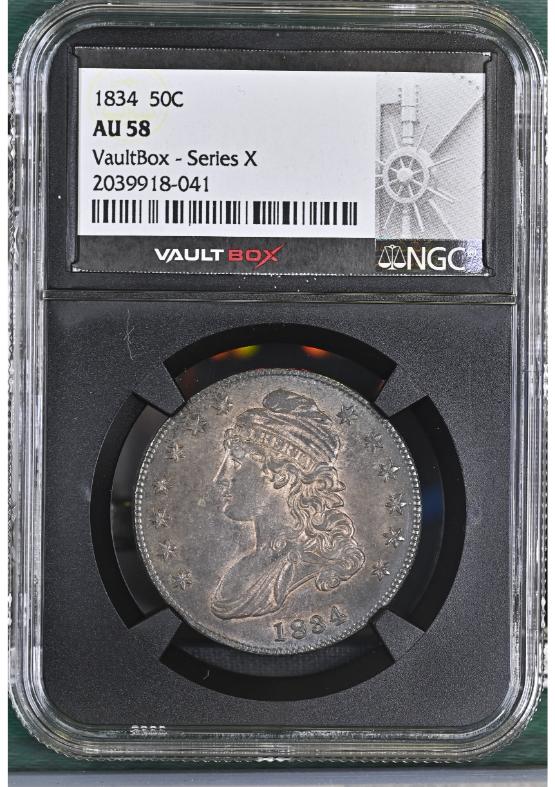 1834 50C NGC AU58 FRONT