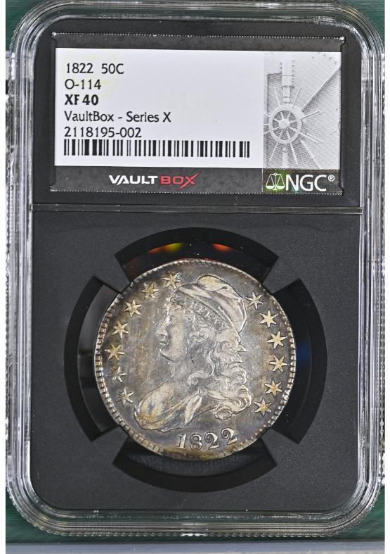 1822 50C O-114 NGC XF40 FRONT