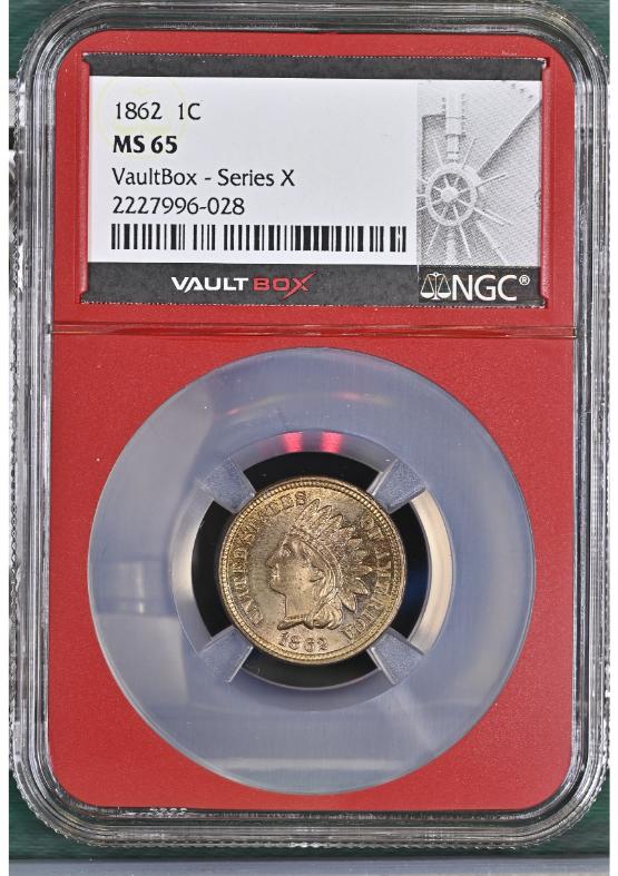 1862 1C NGC MS65 FRONT