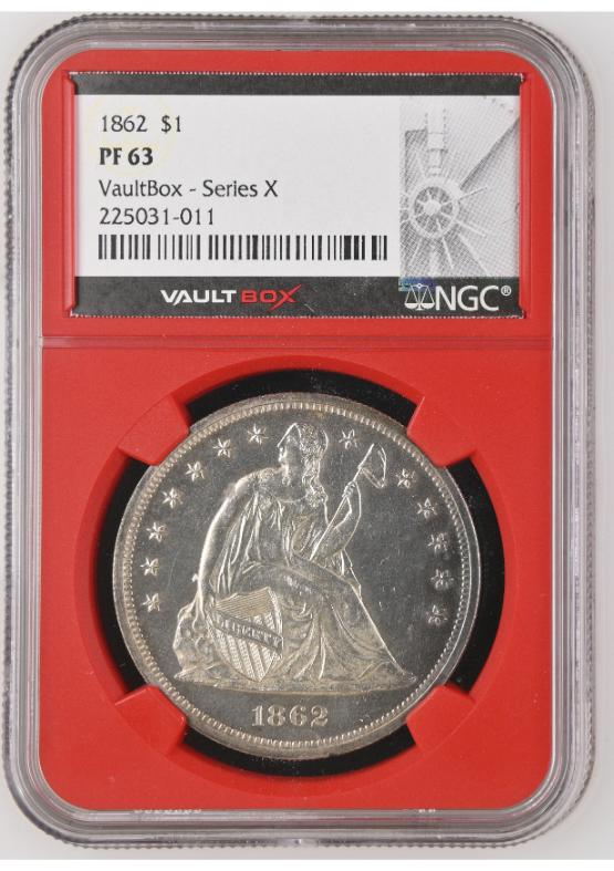 1862 $1 NGC PF63 FRONT