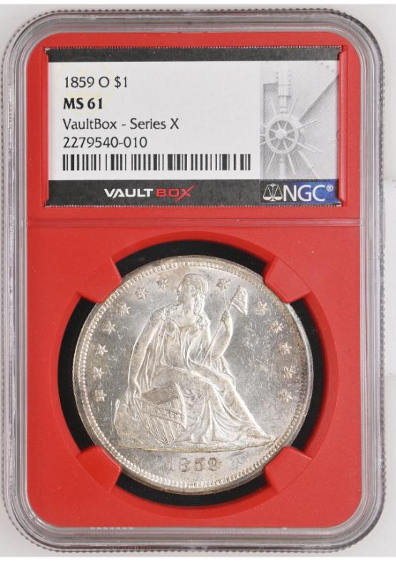 1859-O $1 NGC MS61 FRONT