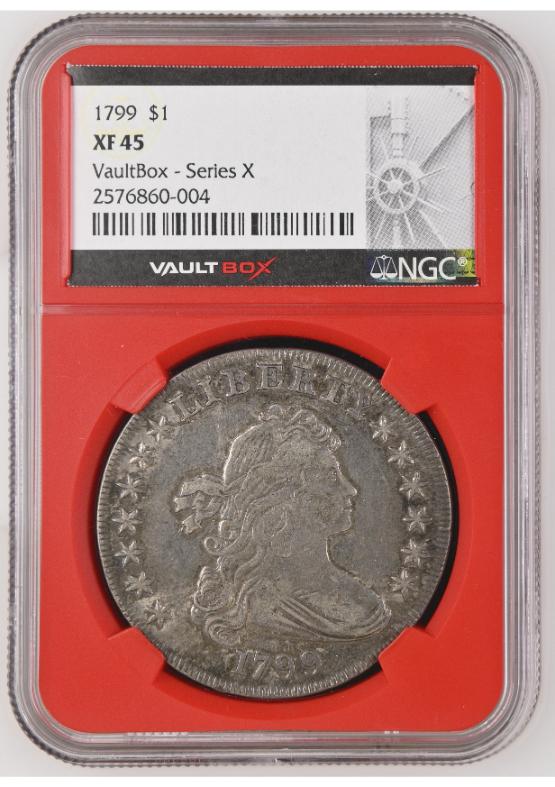 1799 $1 NGC XF45 FRONT