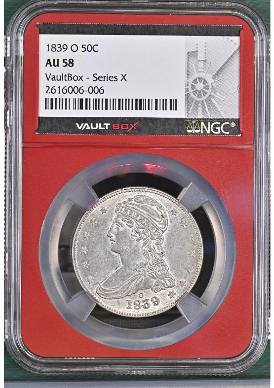 1839-O 50C NGC AU58 FRONT