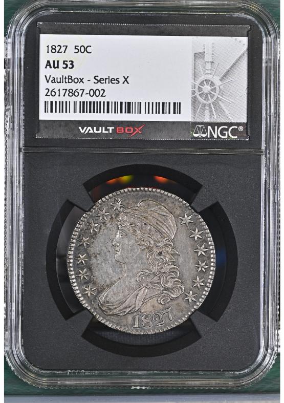 1827 50C NGC AU53 FRONT
