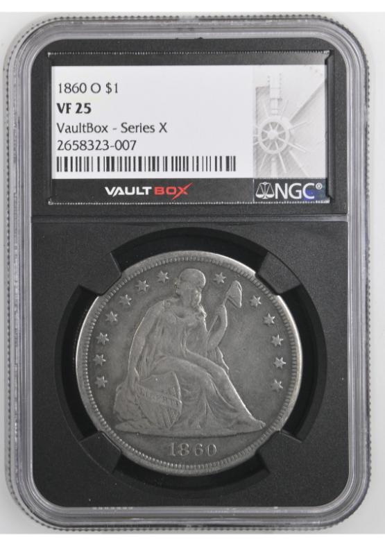 1860-O $1 NGC VF25 FRONT
