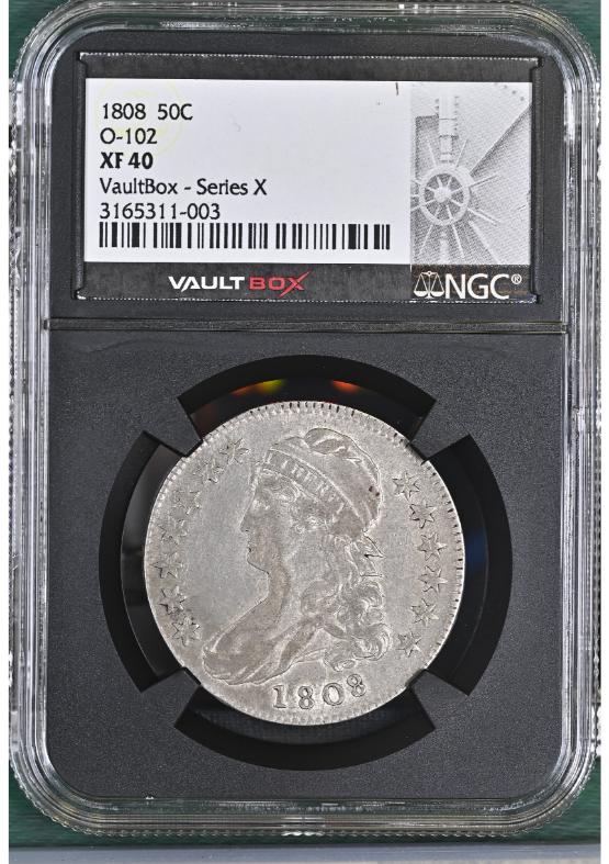 1808 50C O-102 NGC XF40 FRONT