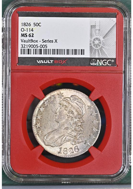 1826 50C O-114 NGC MS62 FRONT