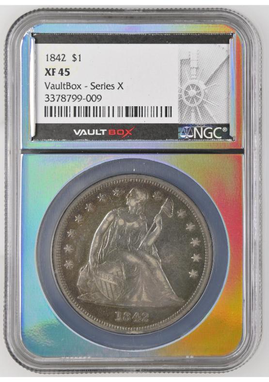 1842 $1 NGC XF45 Toner FRONT