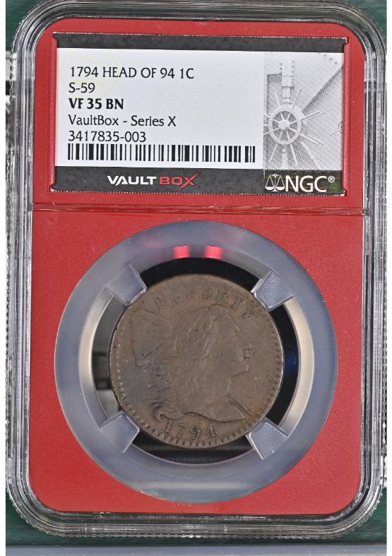 1794 HEAD OF 94 1C S-59 NGC VF35BN FRONT