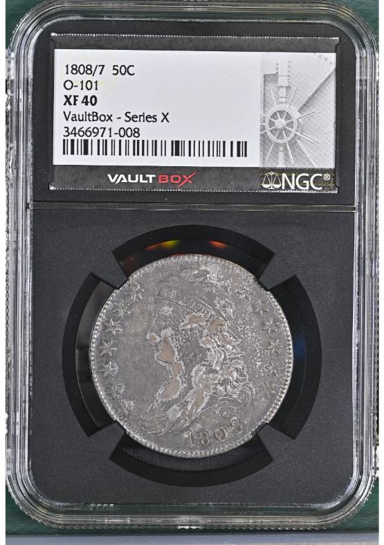 1808/7 50C O-101 NGC XF40 FRONT