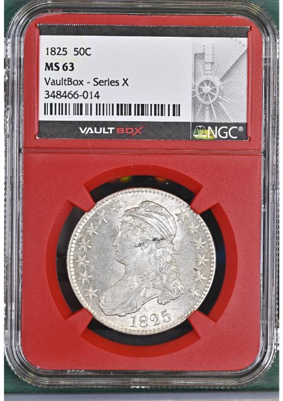 1825 50C NGC MS63 FRONT