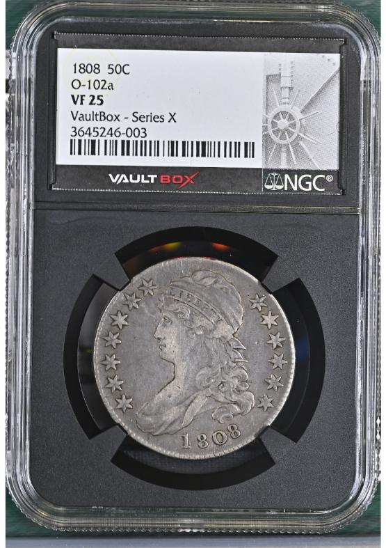 1808 50C O-102a NGC VF25 FRONT