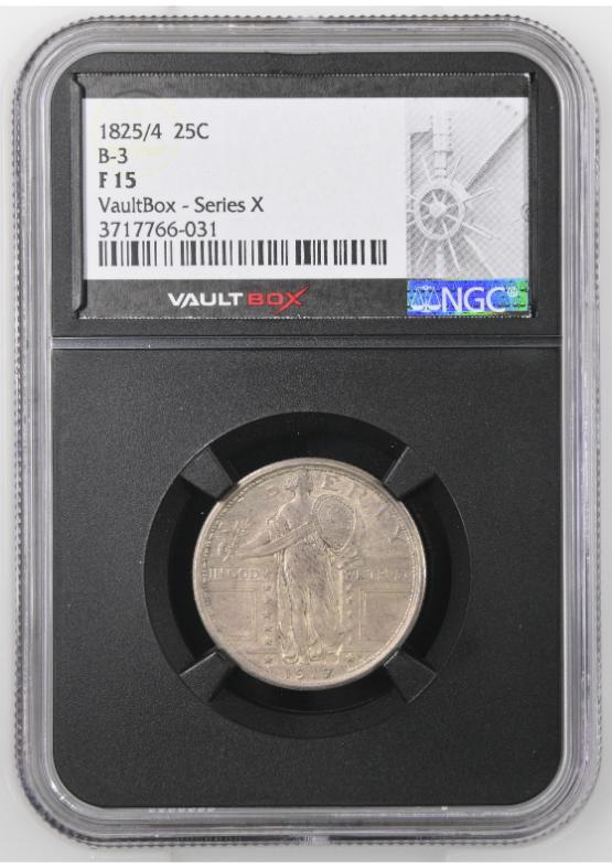 1825/4 25C B-3 NGC F15 FRONT