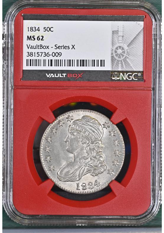 1834 50C NGC MS62 FRONT