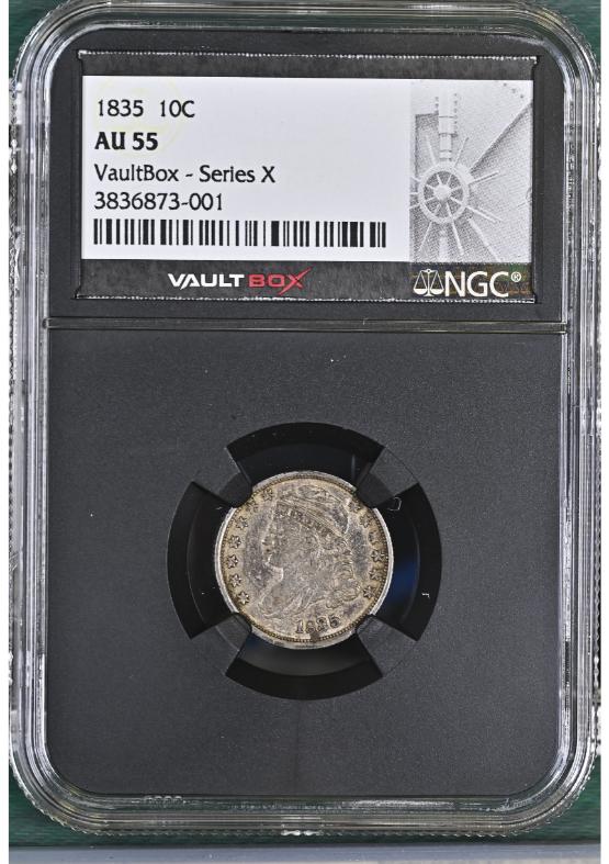 1835 10C NGC AU55 FRONT