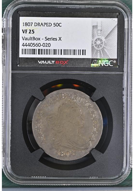 1807 DRAPED 50C NGC VF25 FRONT