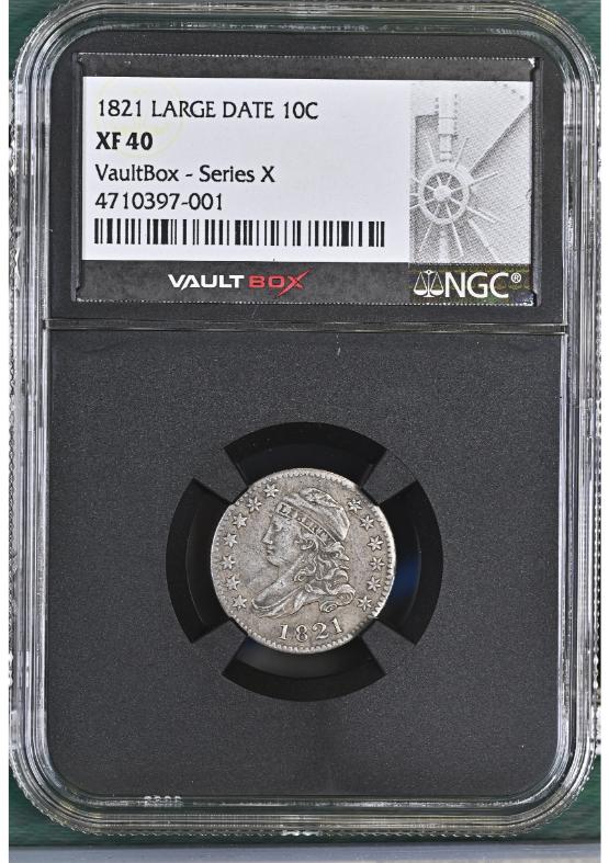1821 LARGE DATE 10C NGC XF40 FRONT