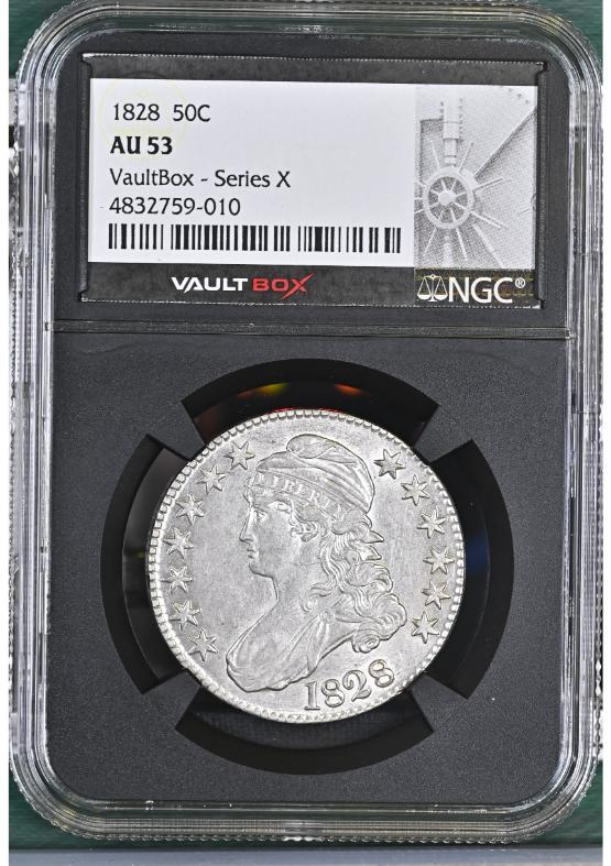 1828 50C NGC AU53 FRONT