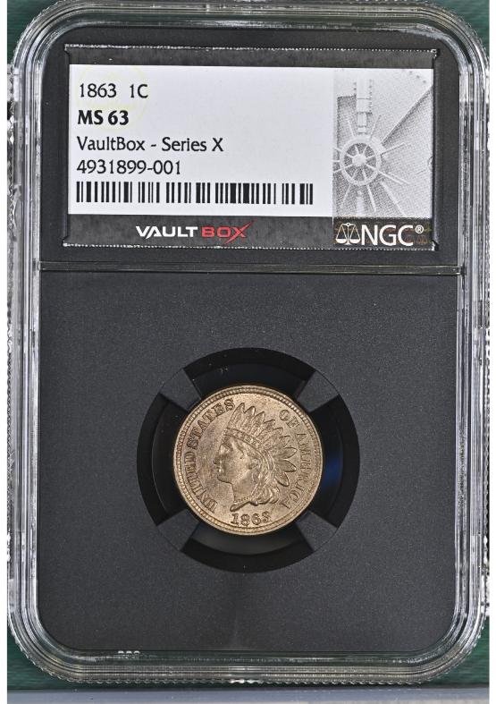 1863 1C NGC MS63 FRONT