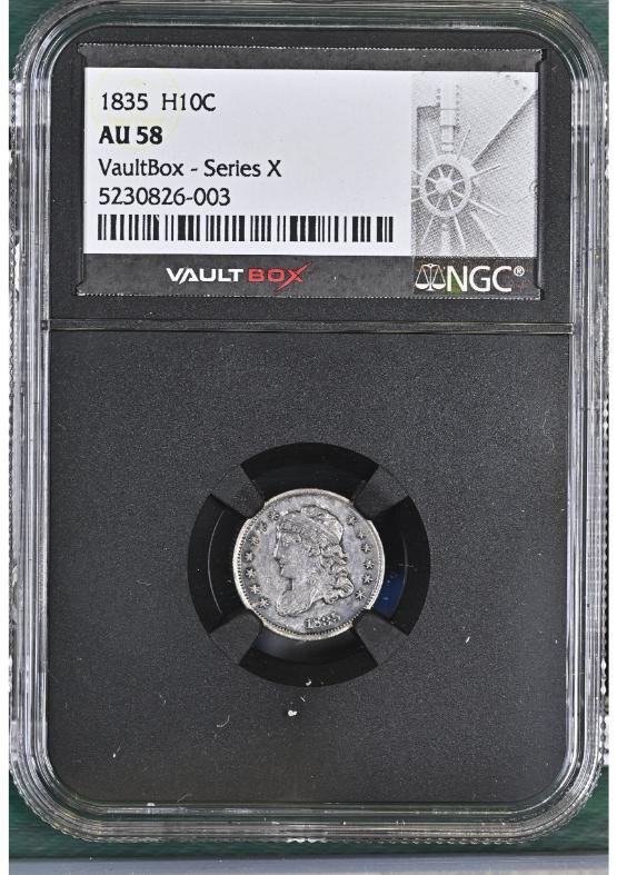1835 H10C NGC AU58 FRONT