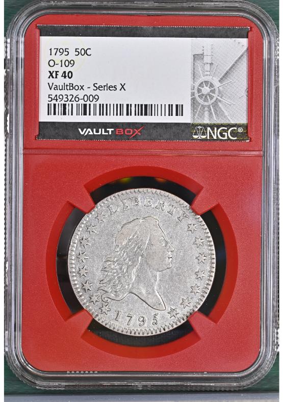 1795 50C O-109 NGC XF40 FRONT