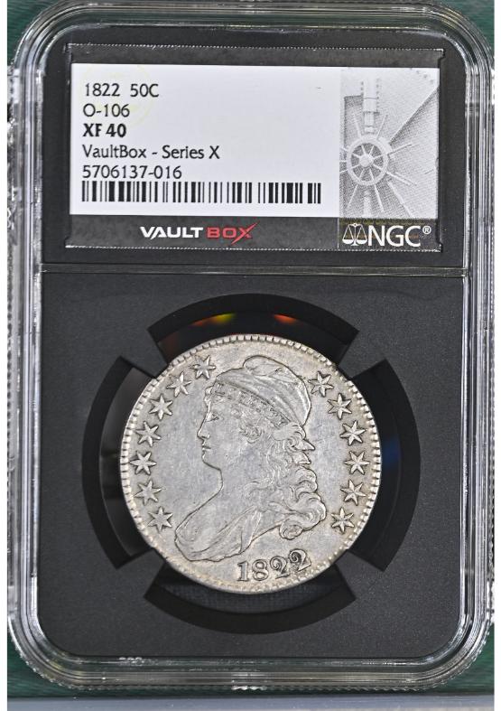 1822 50C O-106 NGC XF40 FRONT