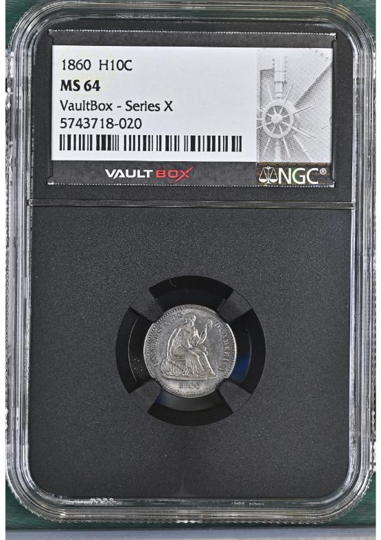 1860 H10C NGC MS64 FRONT