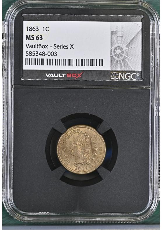 1863 1C NGC MS63 FRONT