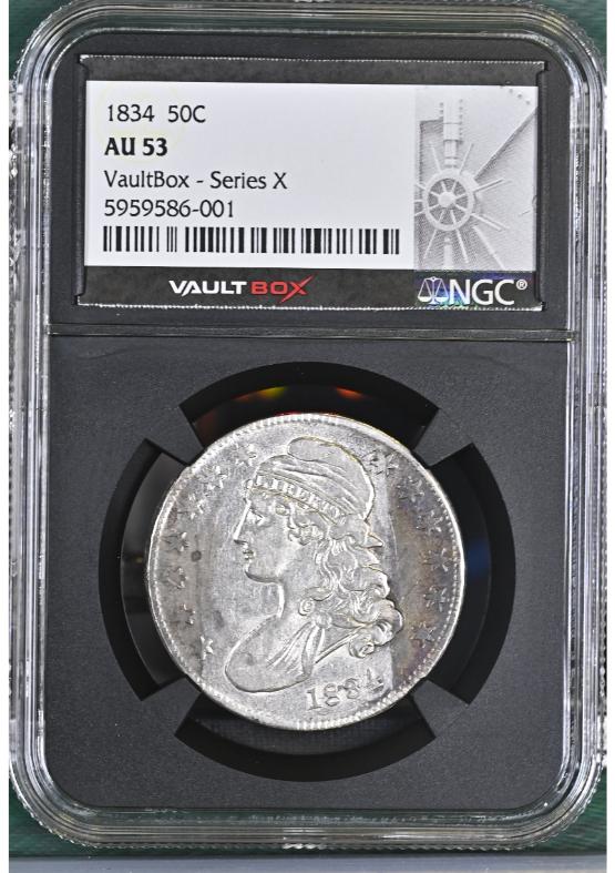 1834 50C NGC AU53 FRONT