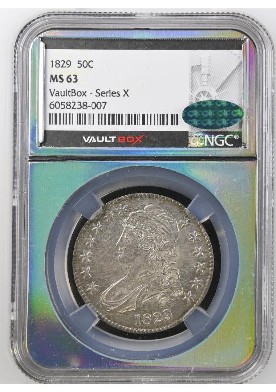 1829 50C NGC MS63 CAC FRONT