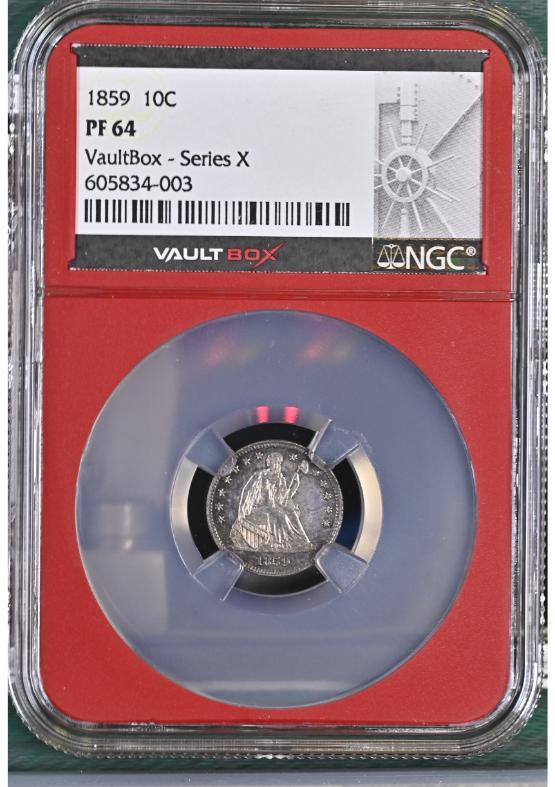 1859 10C NGC PF64 FRONT