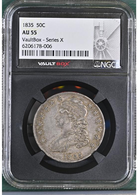 1835 50C NGC AU55 FRONT