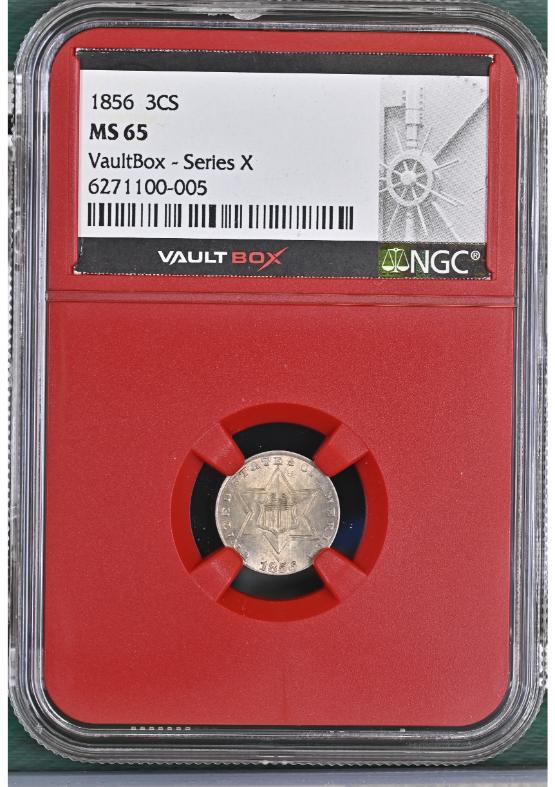 1856 3CS NGC MS65 FRONT