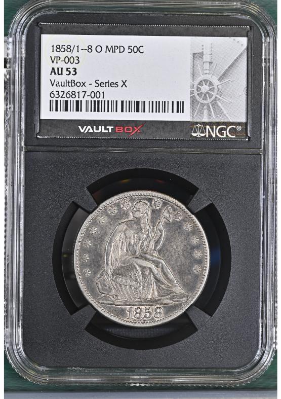 1858/1--8 O MPD 50C VP-003 NGC AU53 FRONT