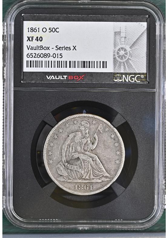 1861-O 50C NGC XF40 FRONT