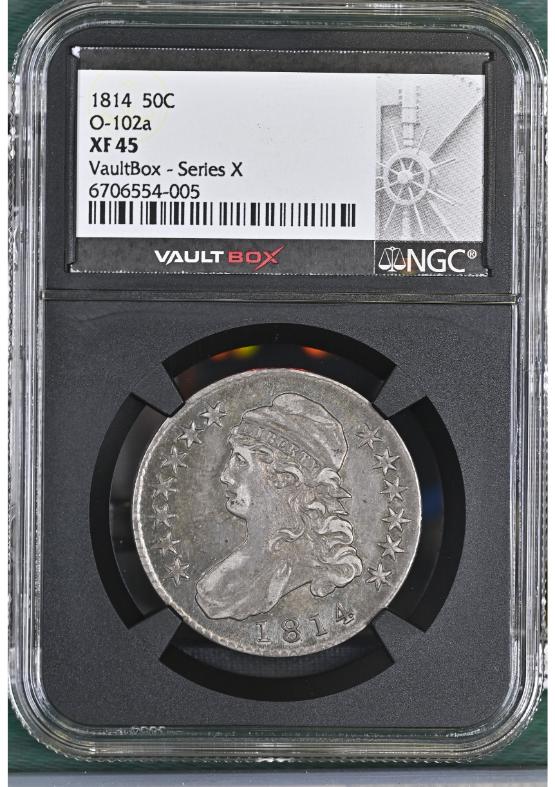 1814 50C O-102a NGC XF45 FRONT