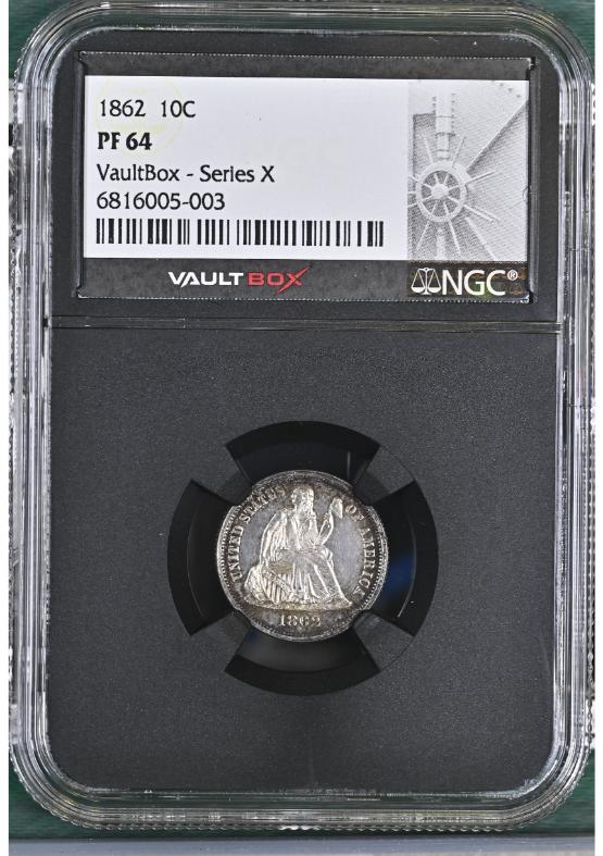 1862 10C NGC PF64 FRONT