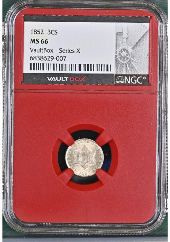 1852 3CS NGC MS66 FRONT