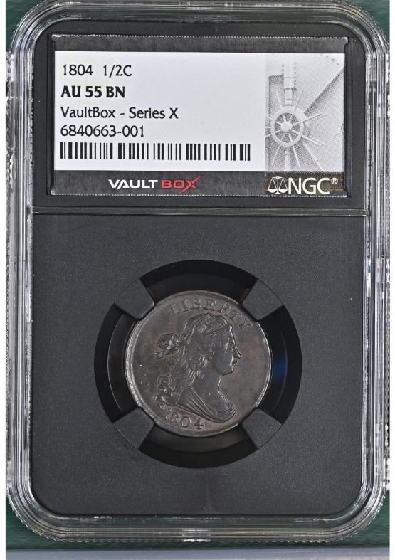 1804 1/2C NGC AU55BN FRONT