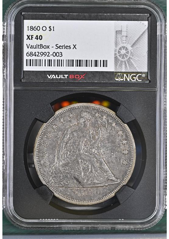 1860-O $1 NGC XF40 FRONT