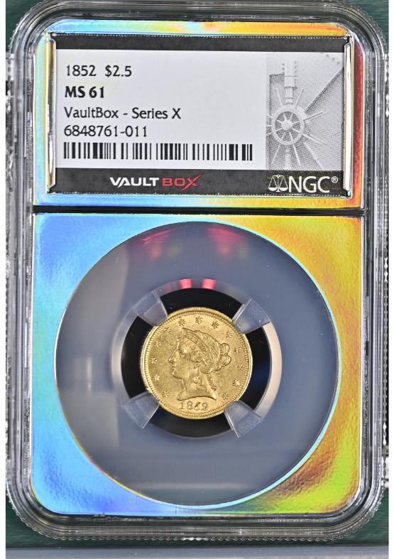 1852 G$2.5 NGC MS61 FRONT