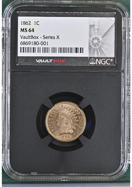 1862 1C NGC MS64 FRONT