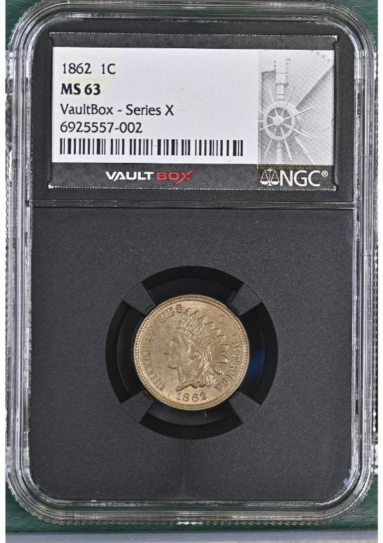 1862 1C NGC MS63 FRONT
